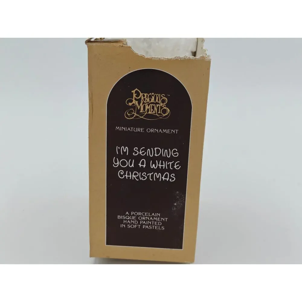 Precious Moments Im Sending You A White Christmas 112372 Enesco 1987 Ornament